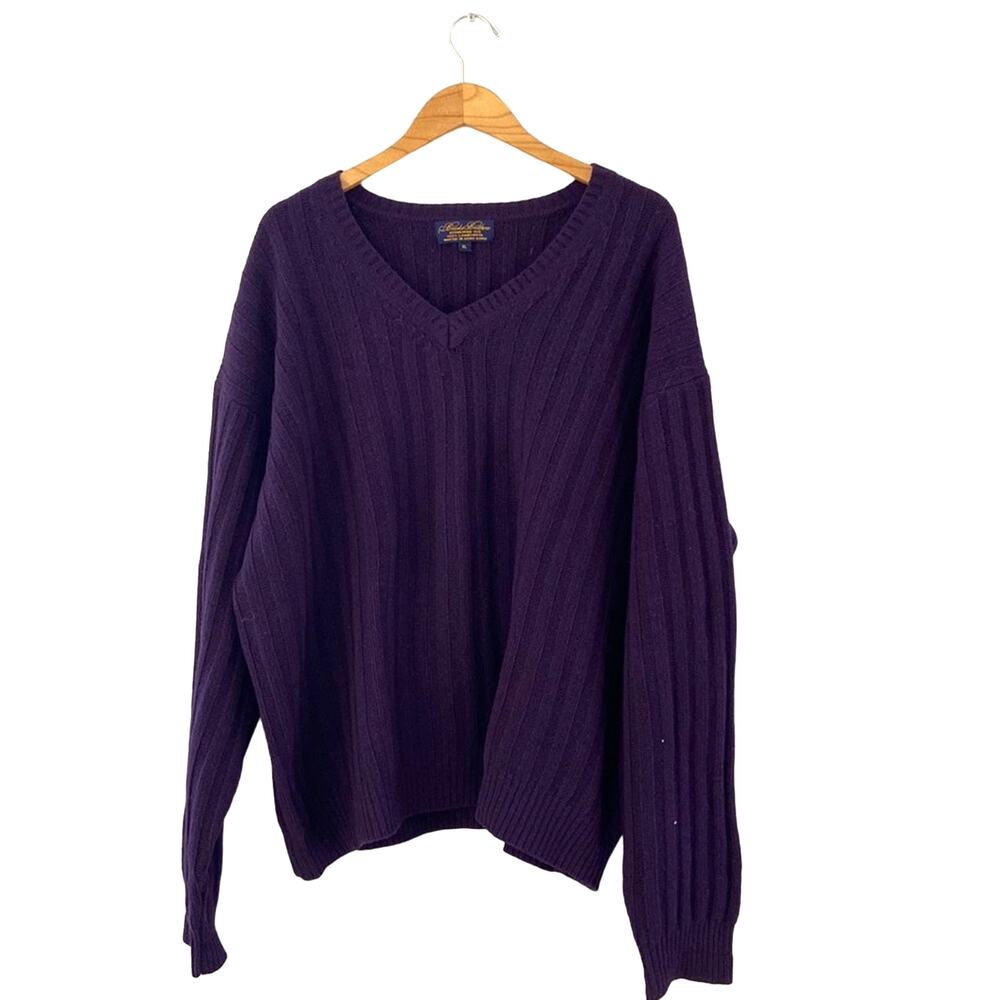Brooks Brothers Ribbed Lambswool Sweater Men's Size XL Pullover Knit Long Sleeve
